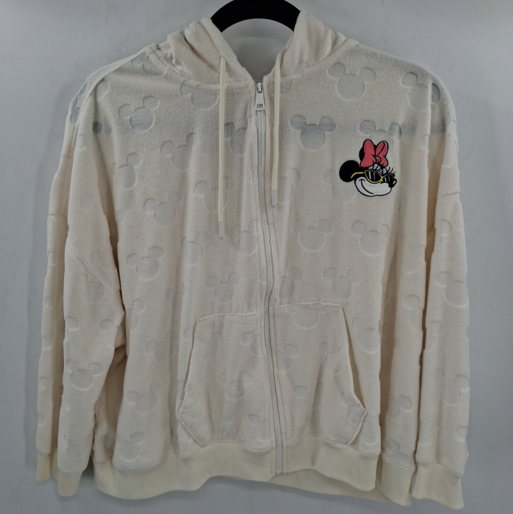 Disney Parks Mickey and Minnie Mouse Burnout‎ Zip Hoodie XXL